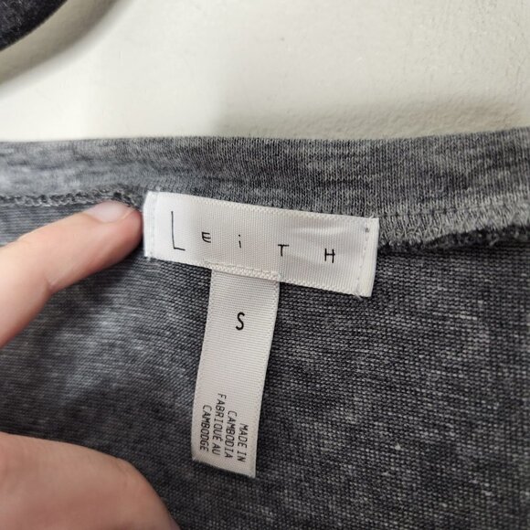 LEITH Grey Ruched Long Sleeve Dress - Picture 5 of 7